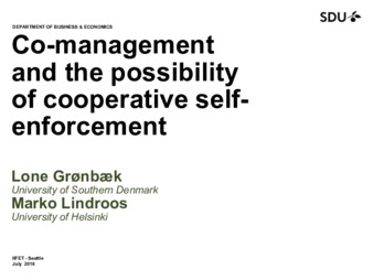 Co-management and cooperative self-enforcement 缩图