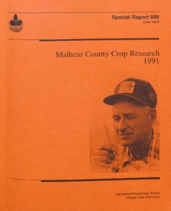Malheur County crop research : 1991 la vignette