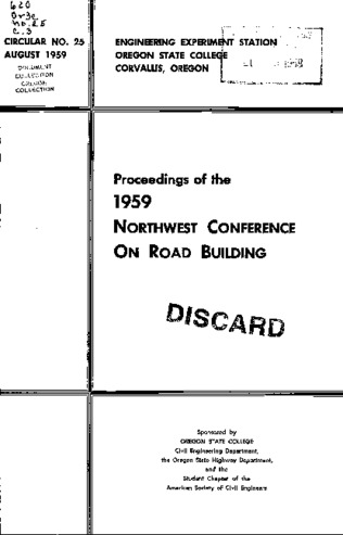 Proceedings of the 1959 Northwest Conference on Road Building thumbnail