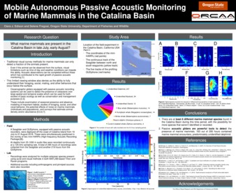 Mobile Autonomous Passive Acoustic Monitoring of Marine Mammals in the Catalina Basin thumbnail