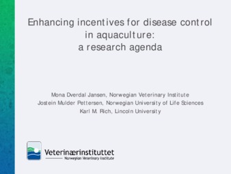 Enhancing Incentives for Disease Control in Aquaculture: a Research Agenda thumbnail