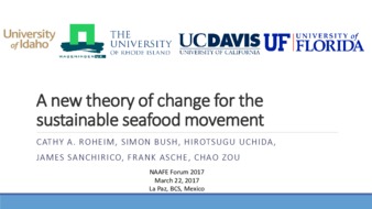 A New Theory of Change for the Sustainable Seafood Movement la vignette