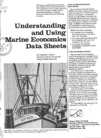 Understanding and using marine economics data sheets [1980] Miniaturansicht