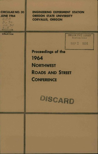 Proceedings of the 1964 Northwest Roads and Streets Conference Miniatura