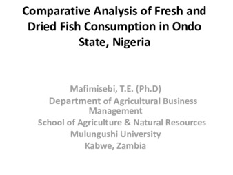 Comparative Analysis of Fresh and Dried Fish Consumption in Rural and Urban Households in Ondo State, Nigeria thumbnail