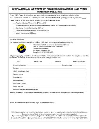 IIFET 2008 Membership Application thumbnail