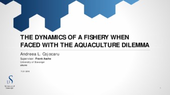 The Dynamics of a Fishery When Faced with the Aquaculture Dilemma thumbnail