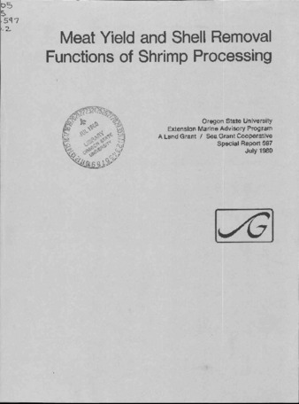 Meat yield and shell removal functions of shrimp processing thumbnail