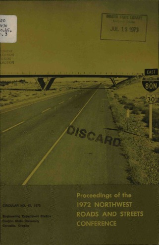 Proceedings of the 1972 Northwest Roads and Streets Conference Miniatura