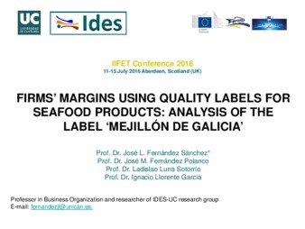 Firms' Margins Using Quality Labels for Seafood Products: Analysis of the Label 'Mejillon de Galicia' thumbnail