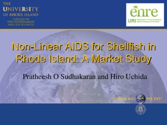 Nonlinear Inverse Almost Ideal Demand System for Shellfish in Rhode Island: A Market Study Miniaturansicht