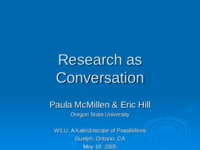 Research as conversation: A teaching metaphor for research writing in the curriculum thumbnail
