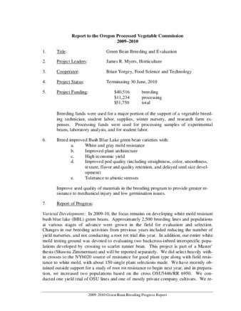 Green bean breeding and evaluation: Report to the Oregon Processed Vegetable Commission, 2009-2010 thumbnail