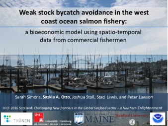 Weak Stock Bycatch Avoidance in the West Coast Ocean Salmon Fishery: A Bioeconomic Model Using Spatio-Temporal Data from Commercial Fishermen thumbnail