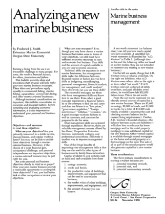 Analyzing a new marine business [1976] thumbnail