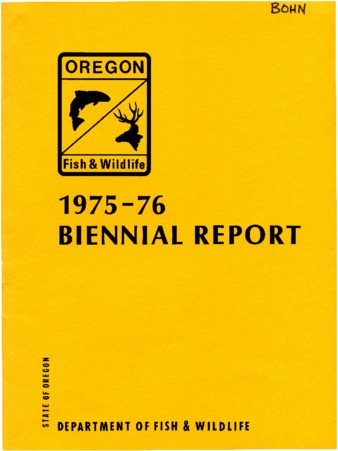 Biennial report of Oregon Department of Fish and Wildlife to the Governor and the Fifty-Ninth Legislative Assembly: 1975-1976 thumbnail