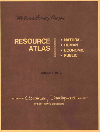Wallowa County, Oregon : resource atlas : natural, human, economic, public thumbnail
