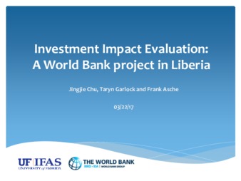Investment Impact Evaluation: A World Bank Project in Liberia miniatura