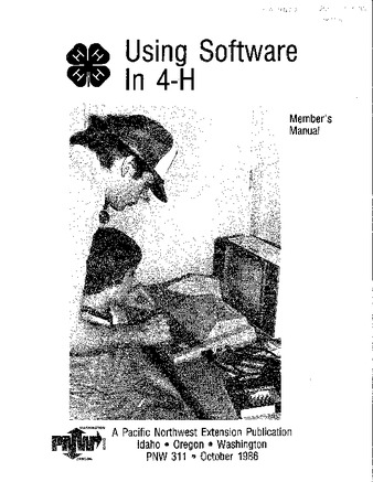 Using software in 4-H : member's manual [1986] la vignette