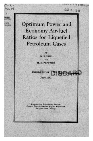 Optimum power and economy air-fuel ratios for liquefied petroleum gases thumbnail