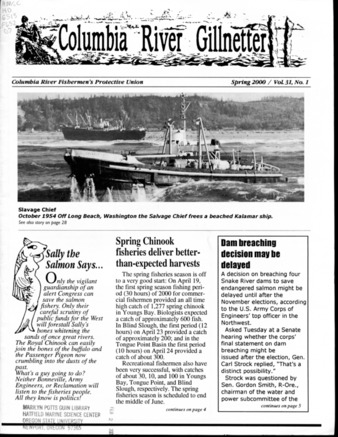 Columbia River Gillnetter ; Vol. 31, No. 1 (Spring 2000) thumbnail