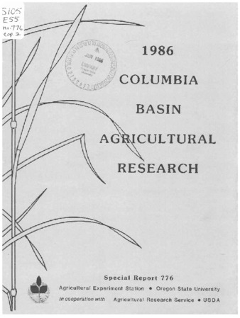 1986 Columbia Basin agricultural research Miniatura