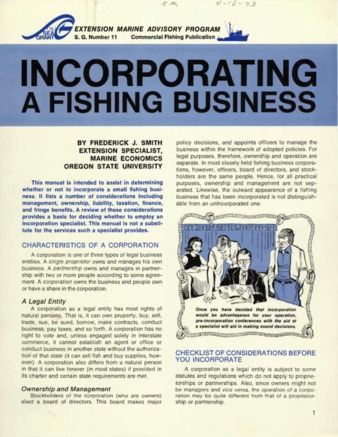 Incorporating a fishing business Miniaturansicht