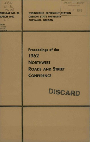 Proceedings of the 1962 Northwest Roads and Streets Conference Miniatura