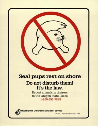 Seal pups rest on shore : do not disturb them! : it's the law [1993] Miniaturansicht