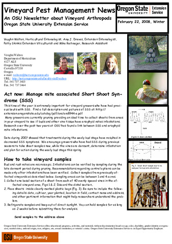 Vineyard Pest Management News : February 22, 2008, Winter thumbnail