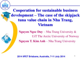 Cooperation for Sustainable Business Development – The Case of Value Chain of Skipjack Tuna in Vietnam Miniatura