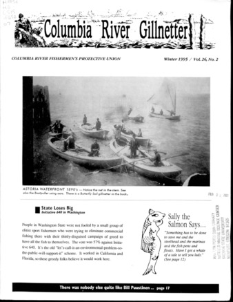 Columbia River Gillnetter ; Vol. 26, No. 2 (Winter 1995) thumbnail