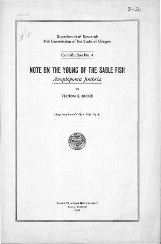 Note on the young of the sable fish Anoplopoma fimbria 缩图