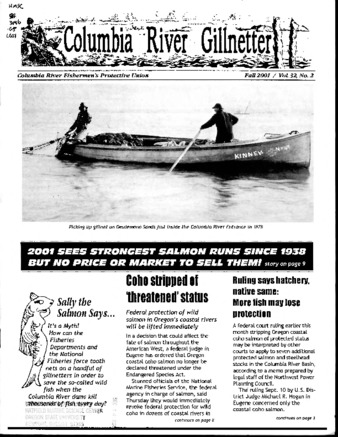 Columbia River Gillnetter ; Vol. 32, No. 2 (Fall 2001) thumbnail