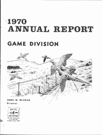 Annual report - Game Division : 1970 miniatura