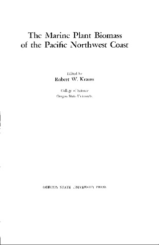 The Marine plant biomass of the Pacific Northwest coast thumbnail