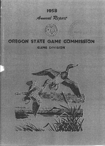Annual report - Game Division : 1958 miniatura