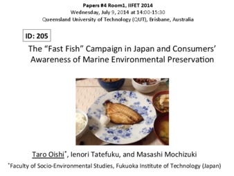 The “Fast Fish” Campaign in Japan and Consumers’ Consciousness of Marine Environmental Preservation thumbnail