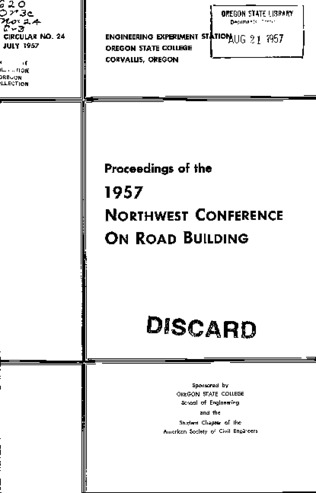 Proceedings of the 1957 Northwest Conference on Road Building miniatura