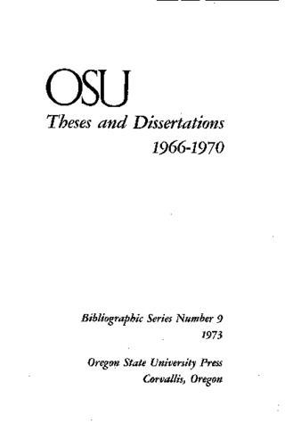 OSU theses and dissertations : 1966-1970 thumbnail