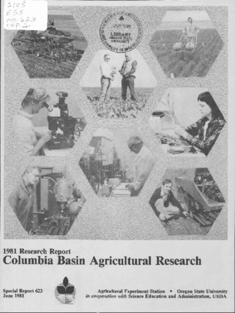 Columbia Basin agricultural research : 1981 research report la vignette