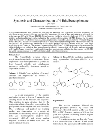 Synthesis and Characterization of 4-Ethylbenzophenone thumbnail
