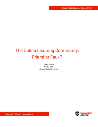 The Online Learning Community: Friend or Faux? la vignette