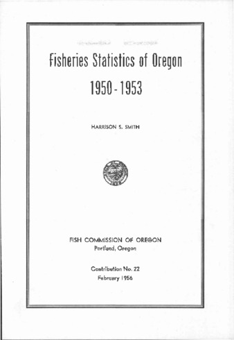 Fisheries statistics of Oregon, 1950-1953 miniatura