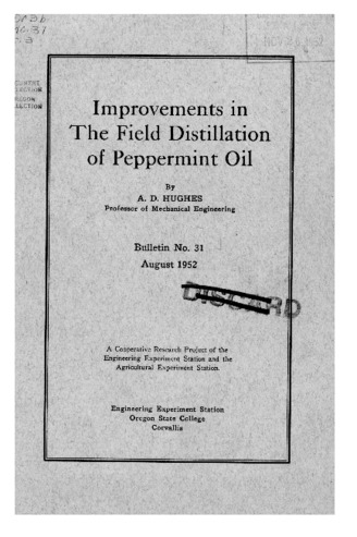 Improvements in the field distillation of peppermint oil Miniatura
