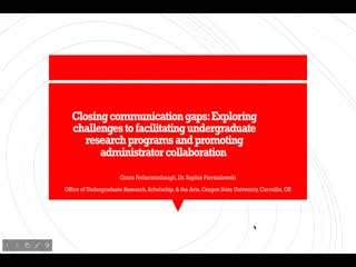 Closing communication gaps: Exploring challenges to facilitating undergraduate research programs and promoting administrator collaboration la vignette