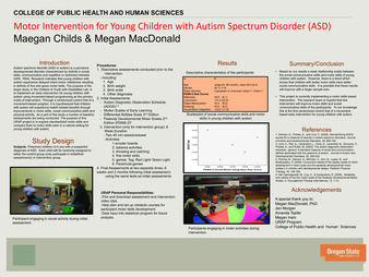 A Motor Intervention for Young Children with Autism Spectrum Disorder thumbnail