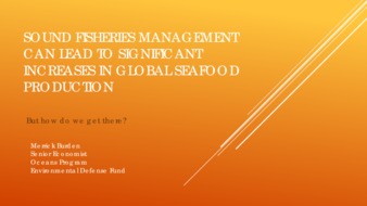 Sound Fisheries Management Can Lead to Significant Increases in Global Seafood Production thumbnail