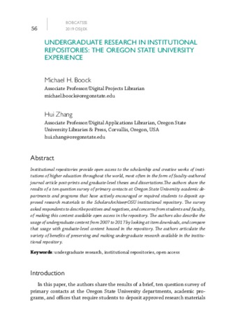 Undergraduate Research in Institutional Repositories: The Oregon State University Experience miniatura