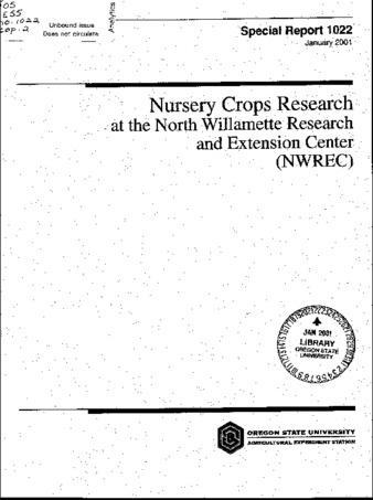 Nursery crops research at the North Willamette Research and Extension Center (NWREC) thumbnail
